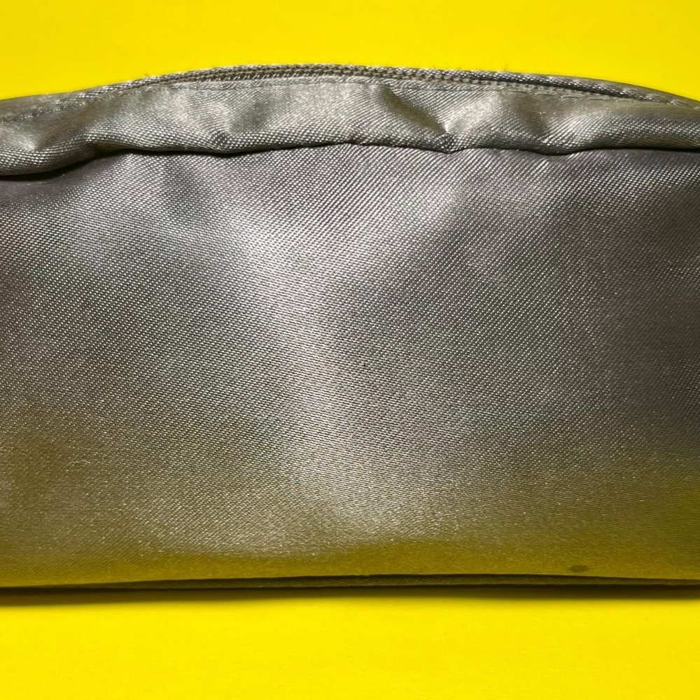 Ipsy Gray Silk Makeup Bag